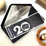 Personalised Gold or Silver 20th Birthday Travel Scratch Ticket