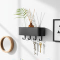 Steel Key Hook and Shelf - Charcoal or White