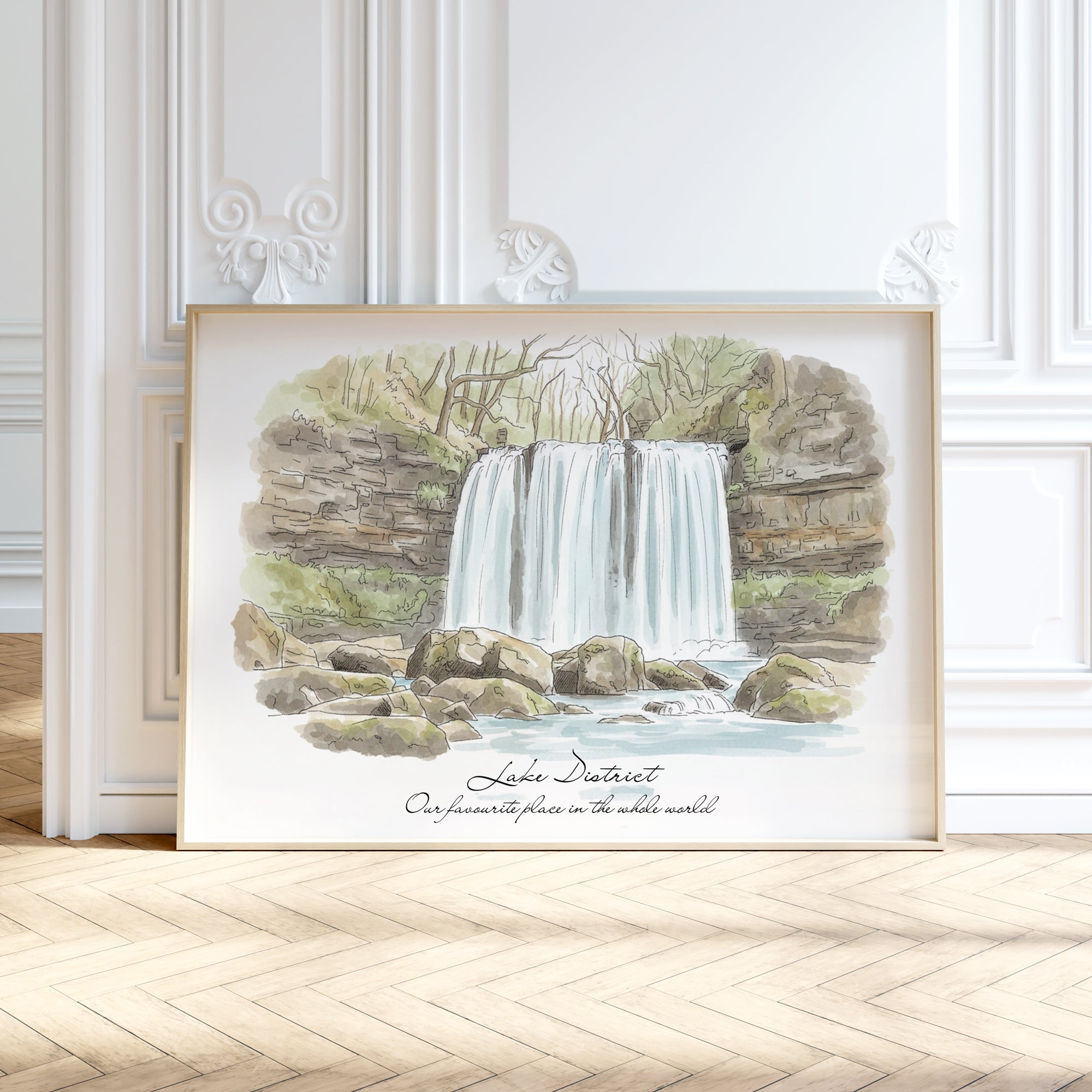 Personalised Landscape and Gardens Watercolour Art Print