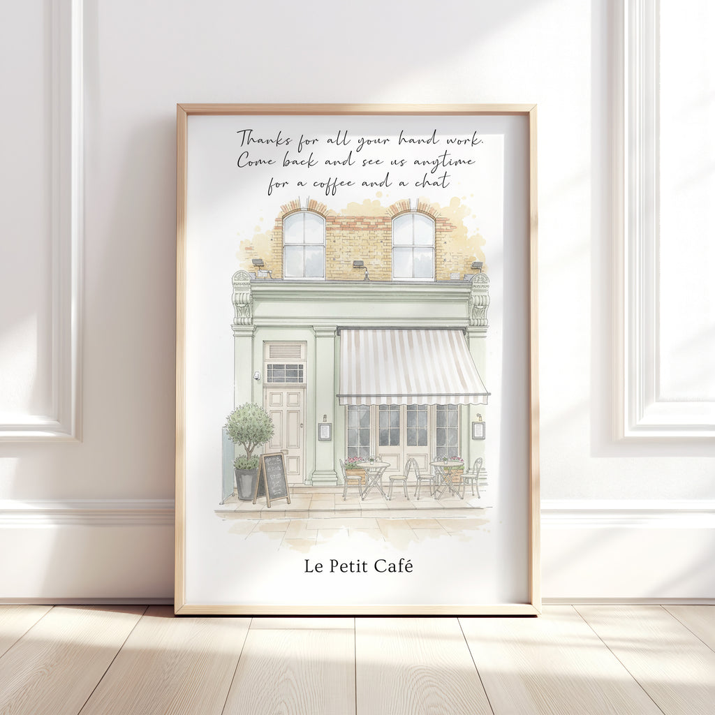 Personalised Workplace Illustration Portrait Print | Retirement Gift