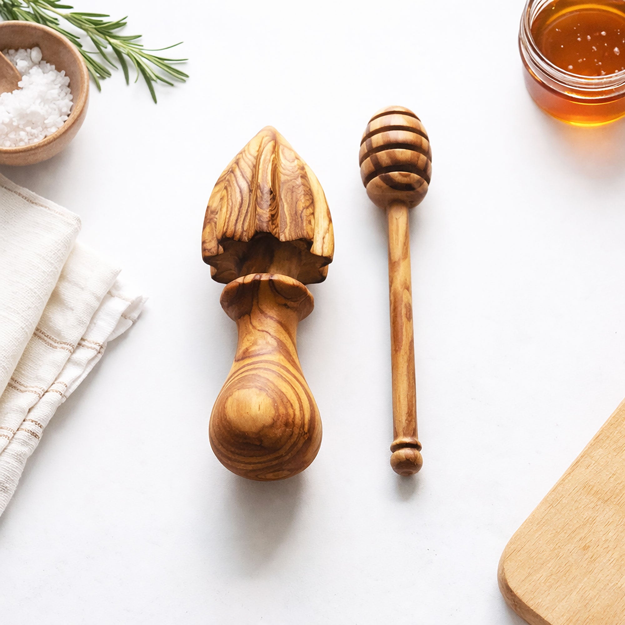 Olive Wood Honey and Lemon Pancake Set