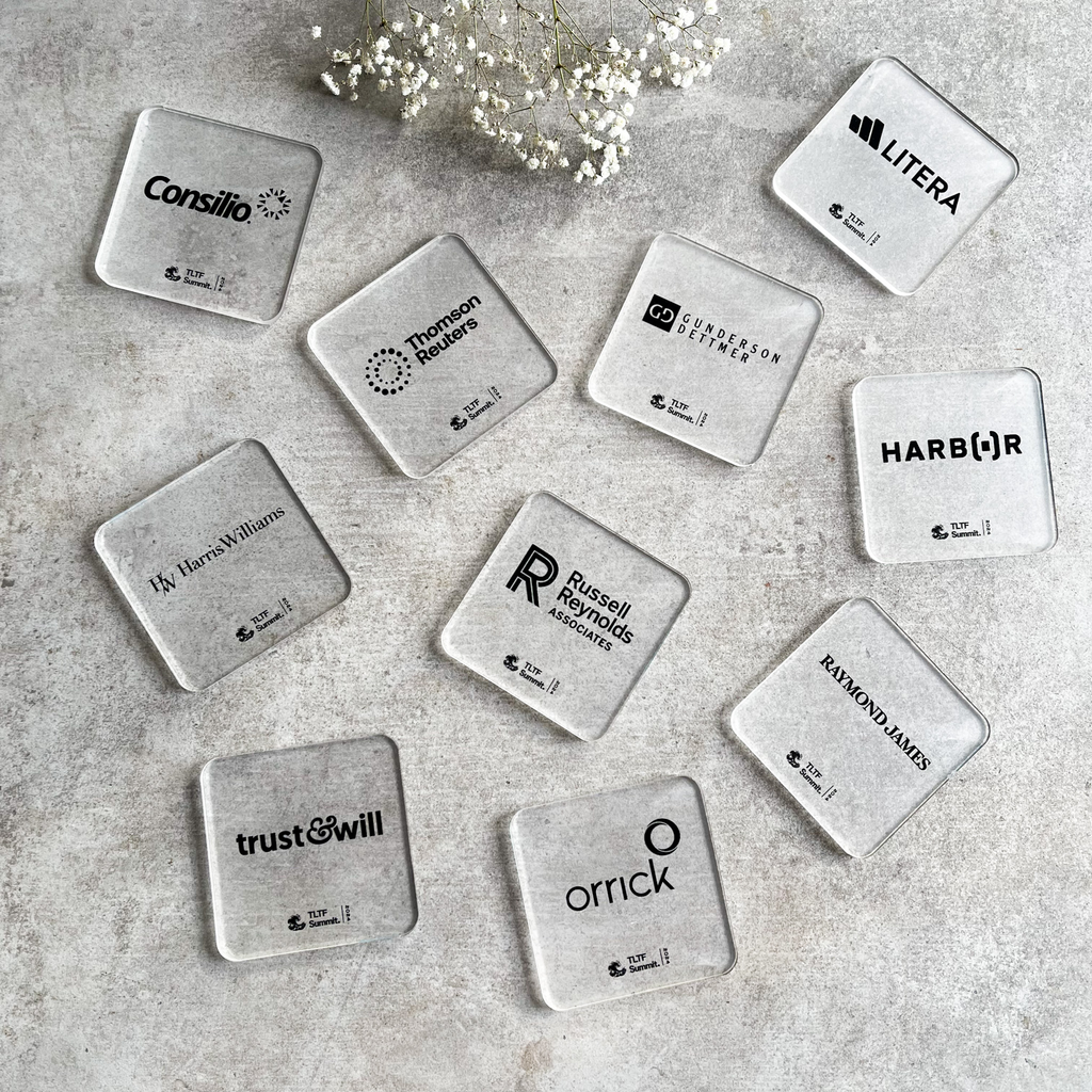 Your Own Logo Branded Acrylic Drinks Coaster