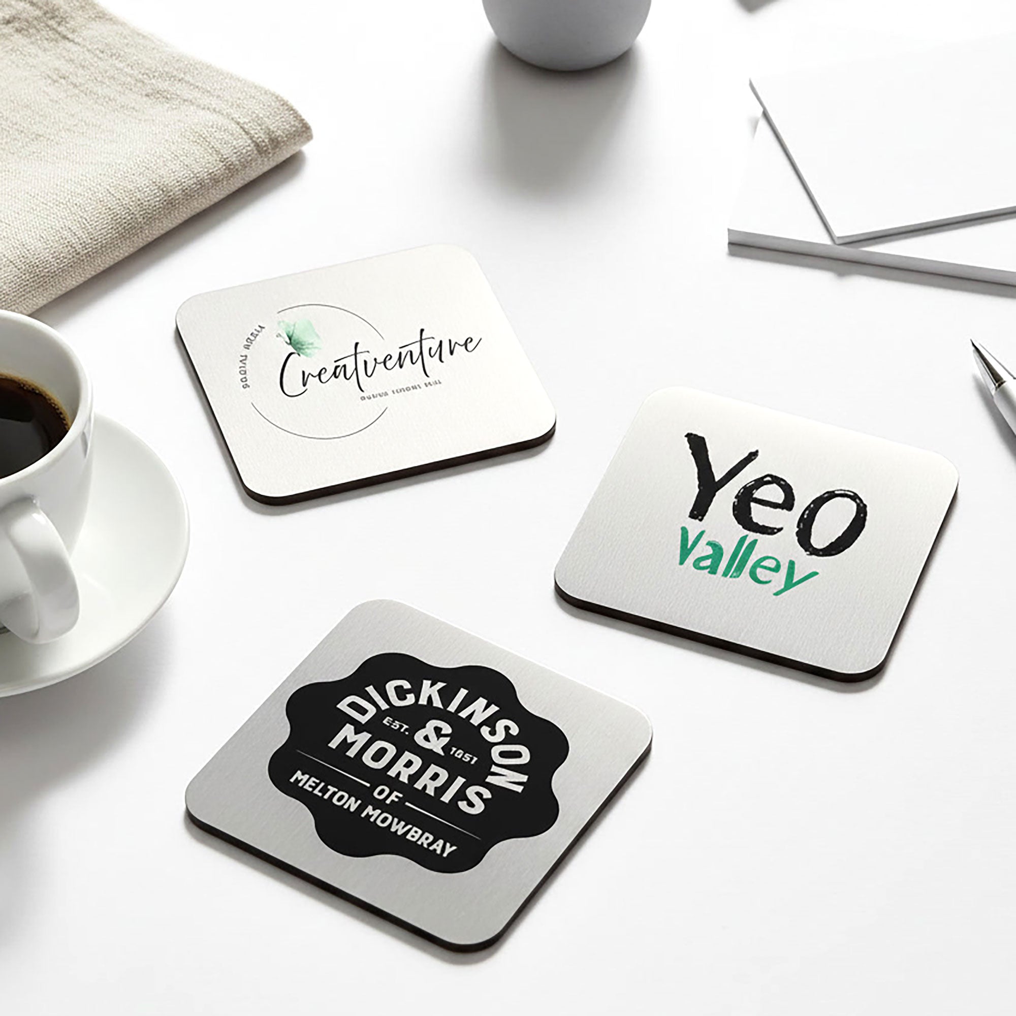 Your Own Logo Branded Aluminium Drinks Coaster