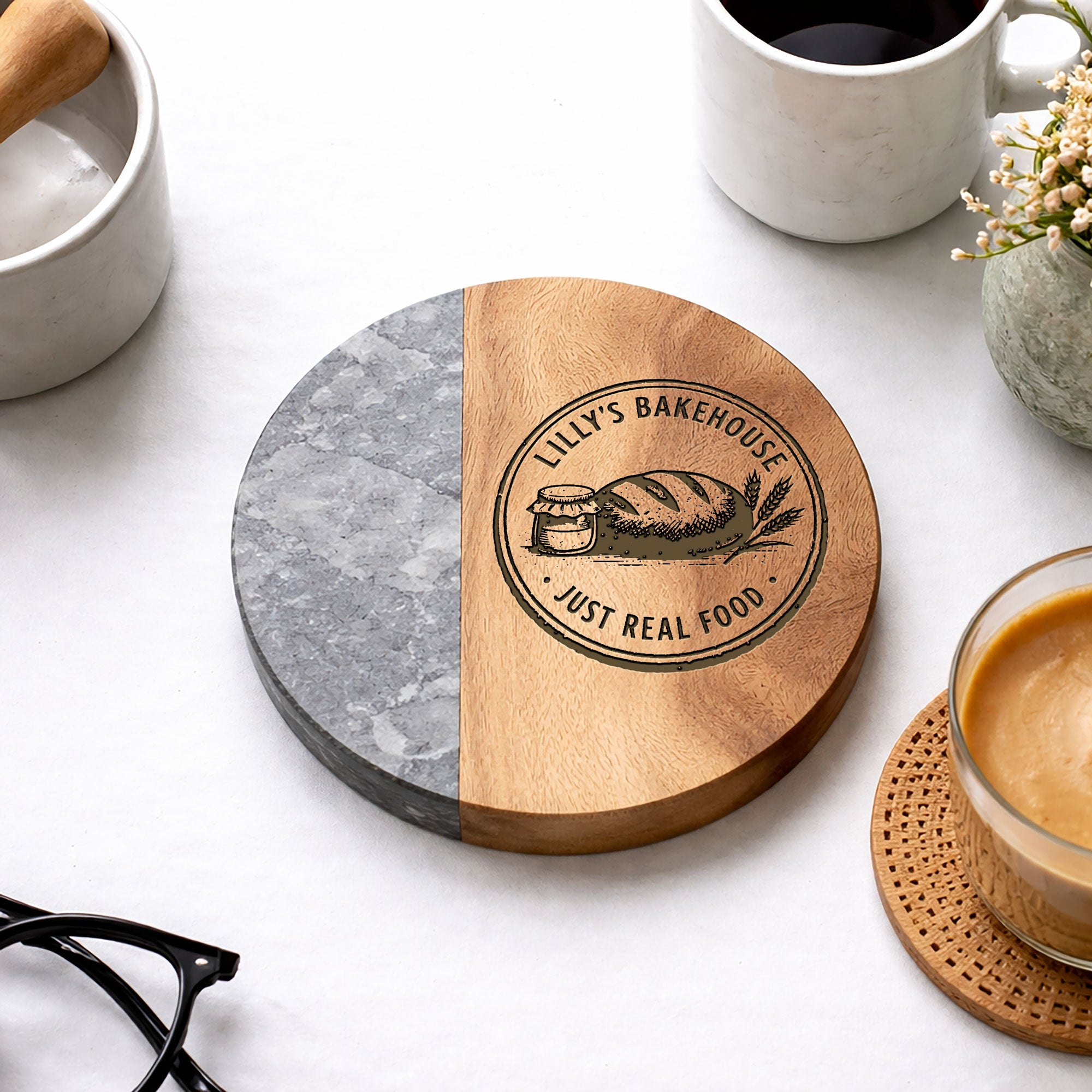 Your Own Logo Engraved Drinks Coaster