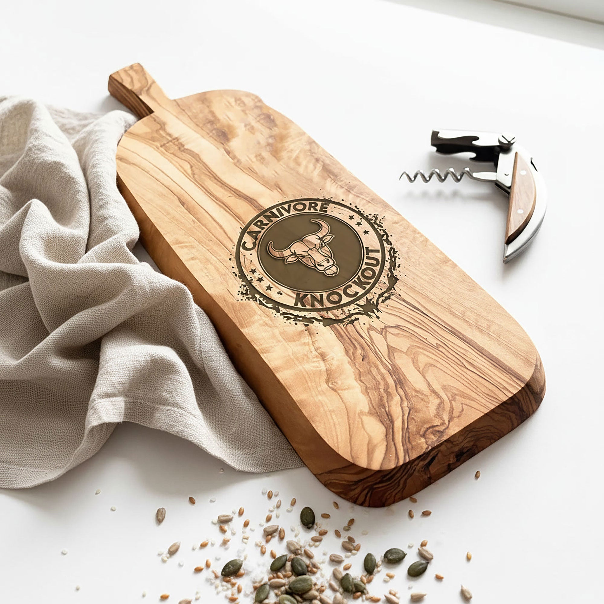 Your Own Logo Engraved Olive Wood Chopping/Cheese Board