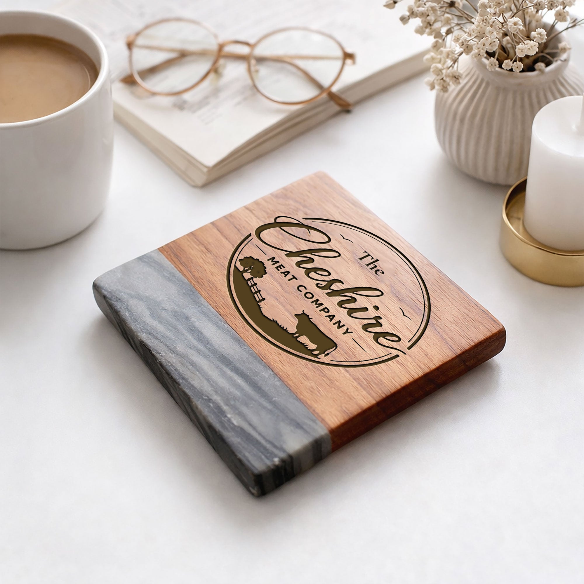 Your Own Logo Engraved Drinks Coaster