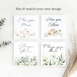 Floral 'I Love You Mum' Ceramic Drinks Coaster