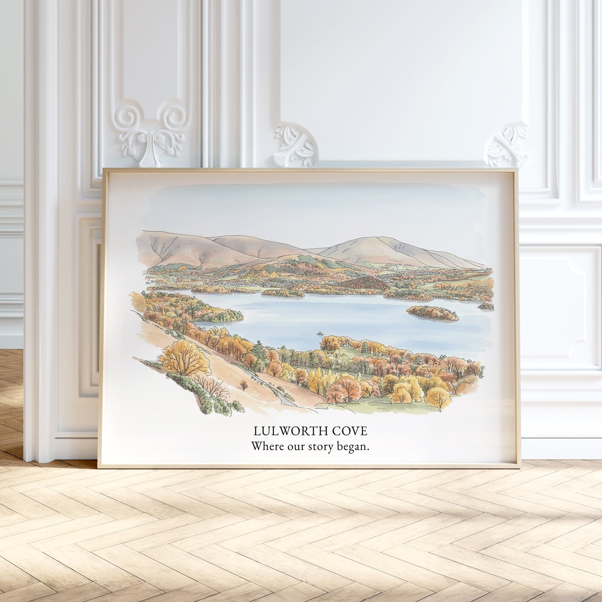 Personalised Landscape and Gardens Watercolour Art Print