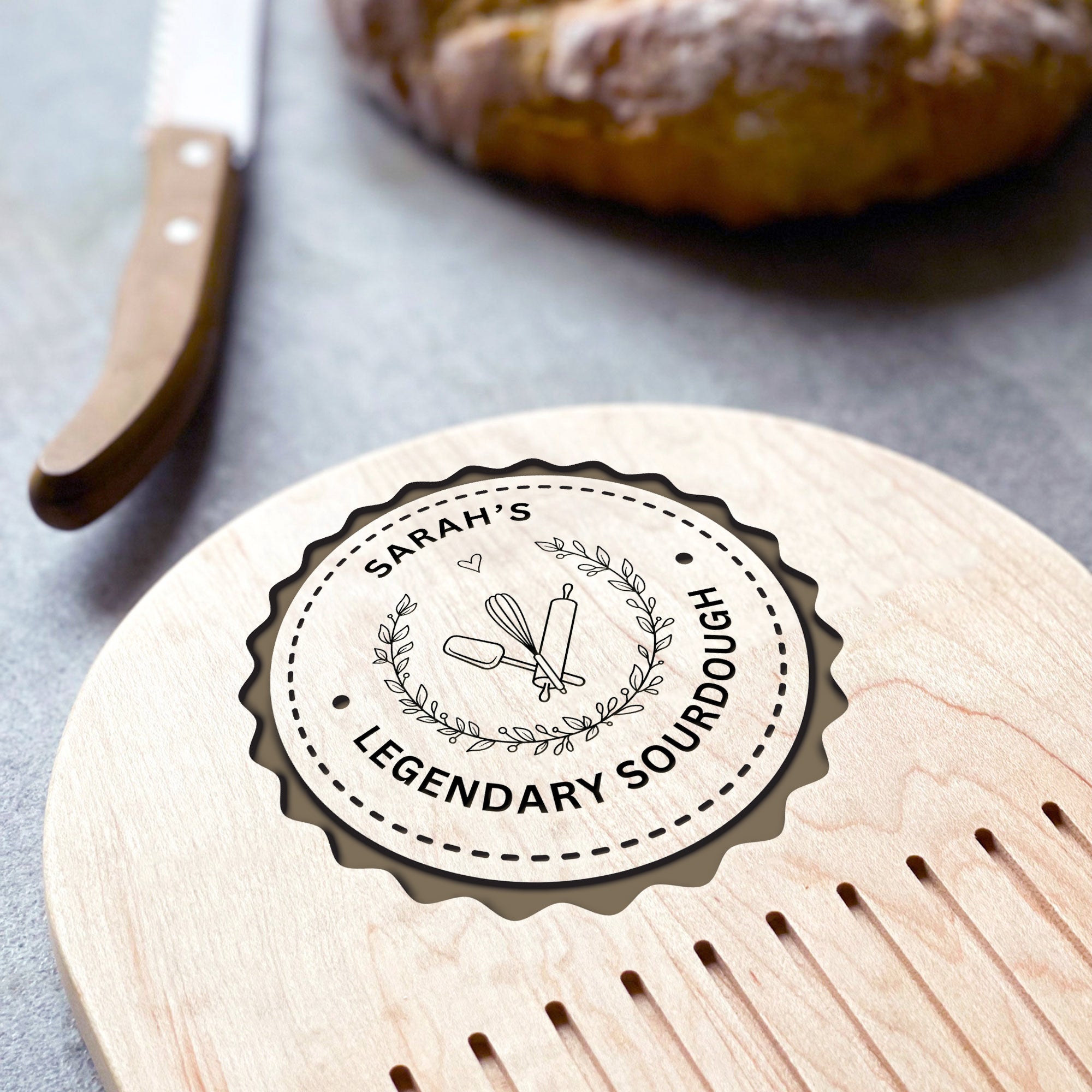 Personalised Maple Wood Bread Board