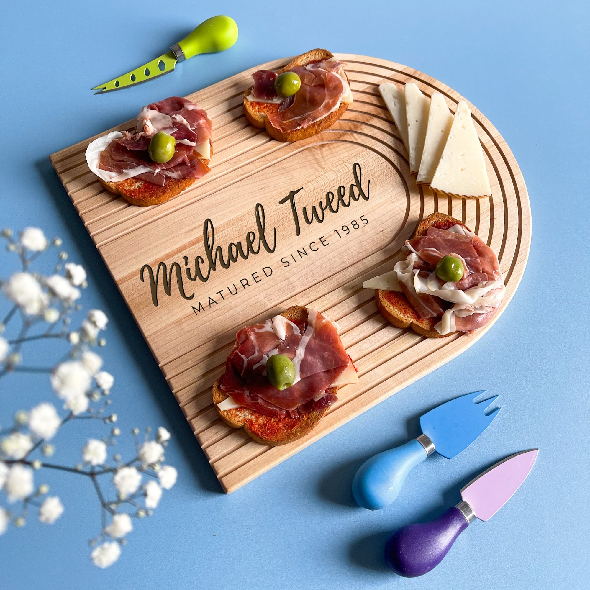 Personalised Maple Cheese Board