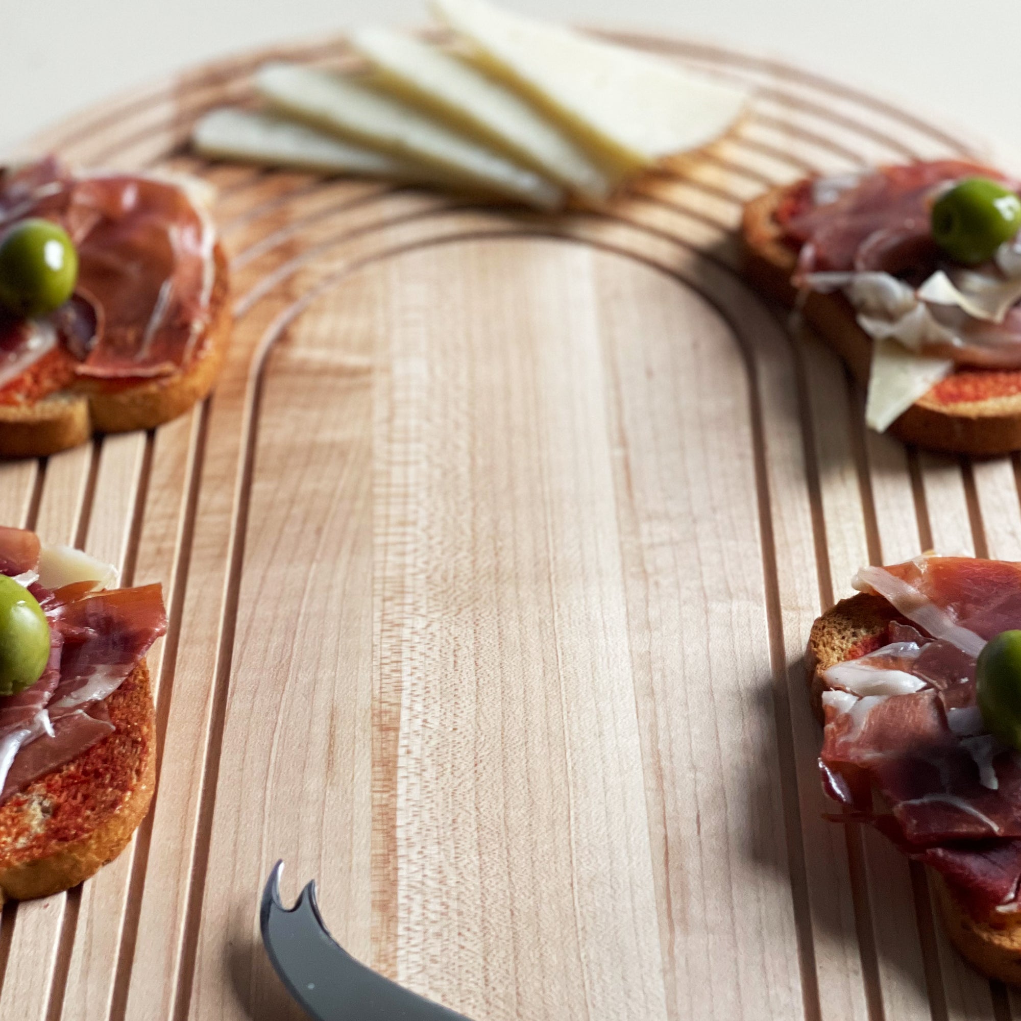 Charcuterie, Bread and Cheese Board -  Maple Wood