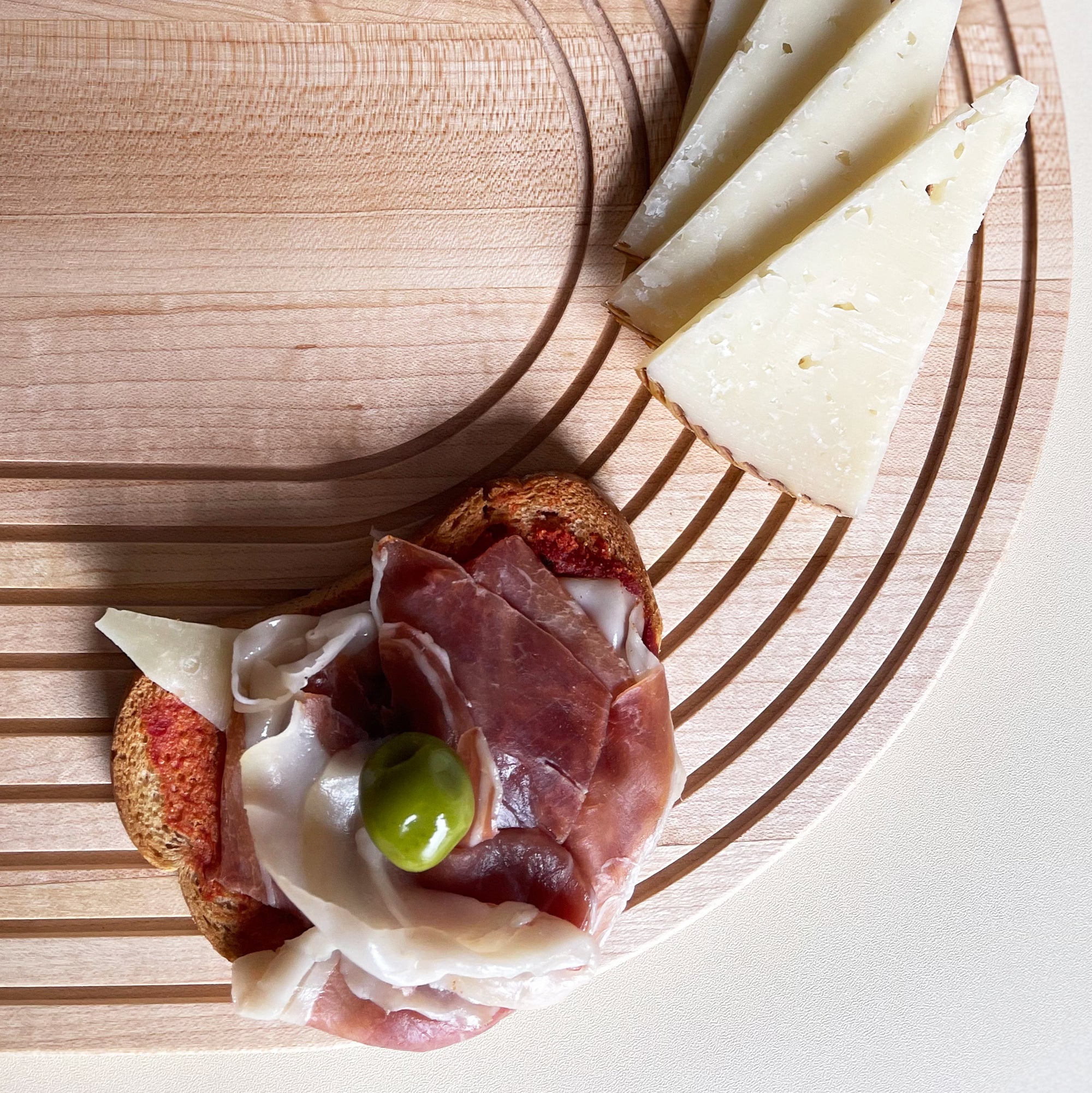 Charcuterie, Bread and Cheese Board -  Maple Wood