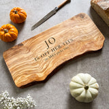 Personalised Rustic Olive Wood Picky Bits Board