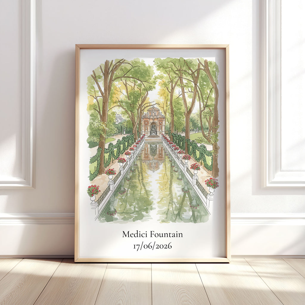Personalised Landscape and Gardens Watercolour Art Print
