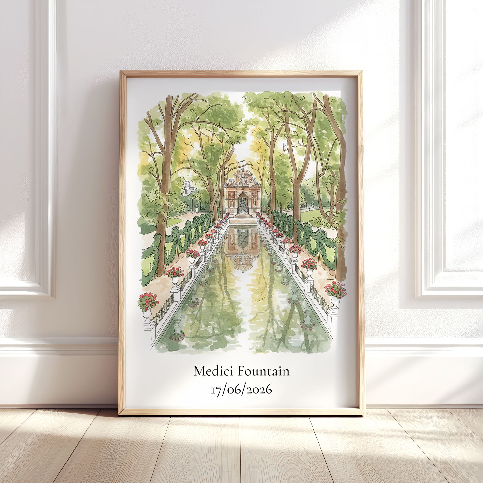 Personalised Landscape and Gardens Watercolour Art Print
