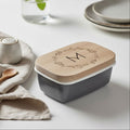 Personalised Enamel Butter Dish - Dark Grey