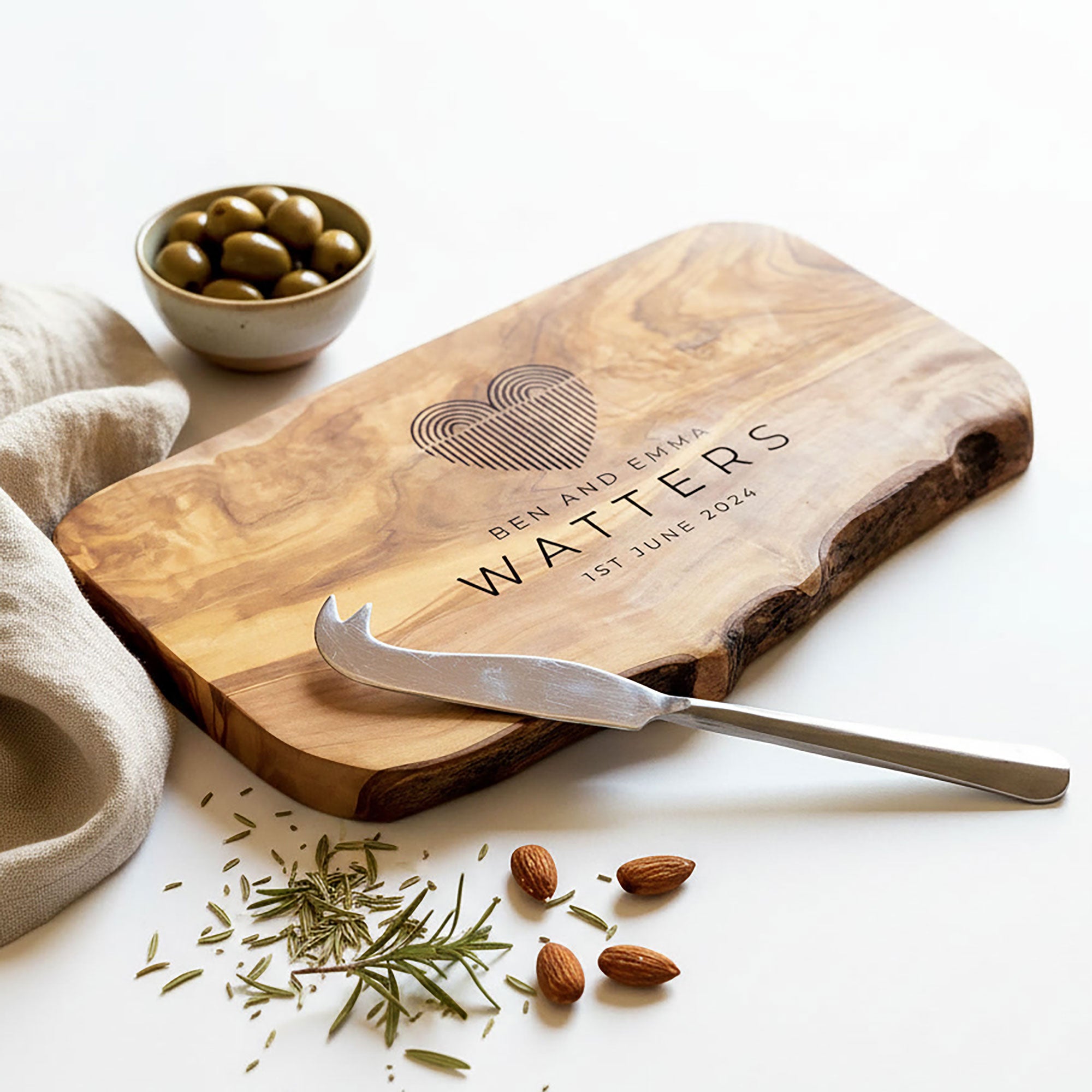 Personalised Rustic Wooden Cutting Board Gift