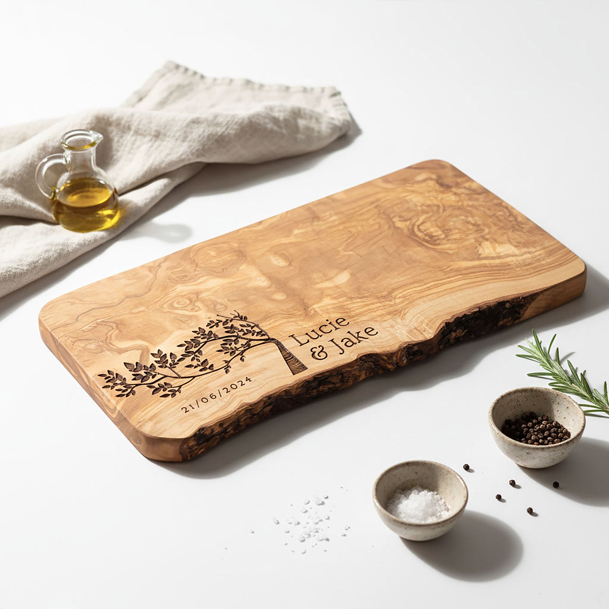 Personalised Rustic Cheeseboard Wedding Gift