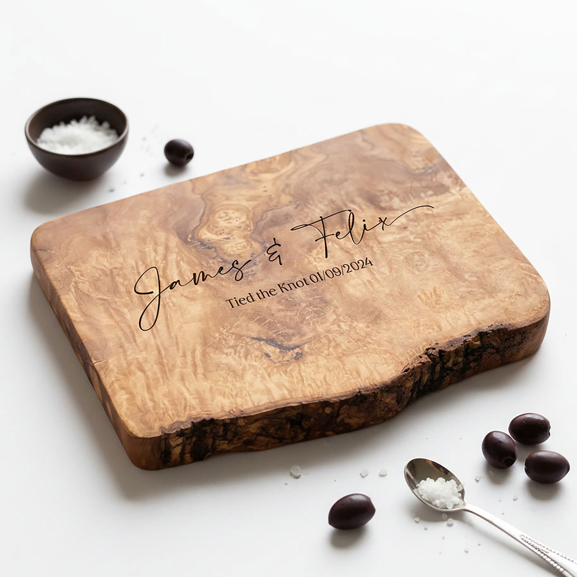 Personalised Olive Wood Chopping Board Gift