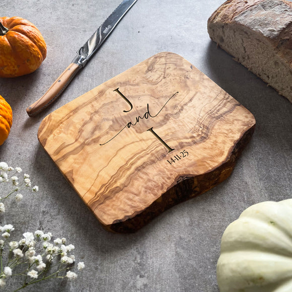 Personalised Live Edge Custom Cheeseboard