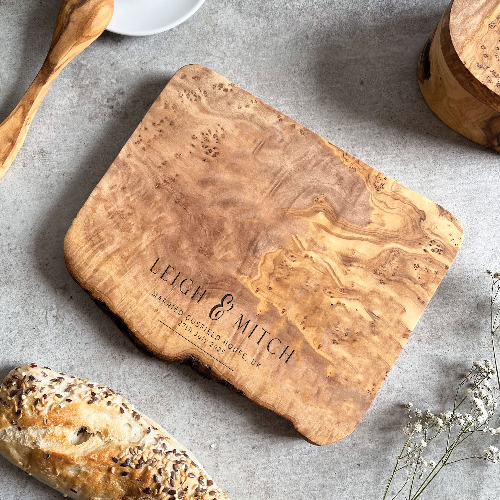 Personalised Rustic Charcuterie Board