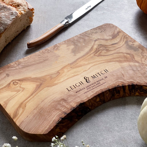 Personalised Rustic Cutting Board