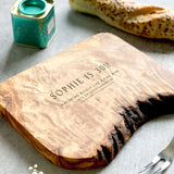 Personalised Rustic Cutting Board