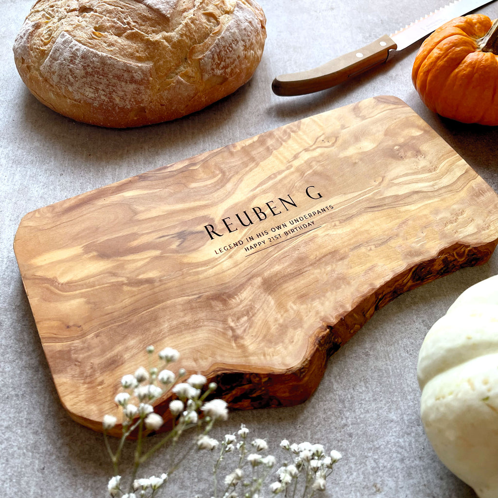 Personalised Rustic Charcuterie Board