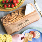 Personalised Rustic Olive Wood Chopping Board