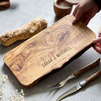 Personalised Rustic Olive Wood Chopping Board