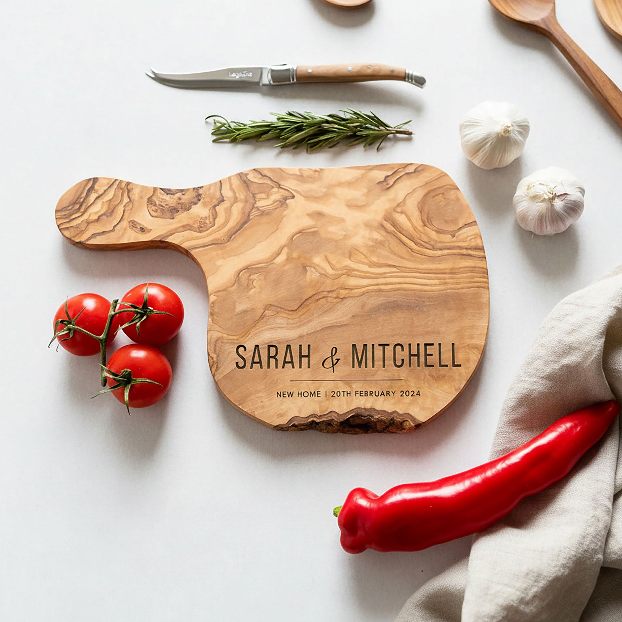 Personalised Olive Wood Cheese Board