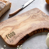 Personalised Rustic Olive Wood Cheese Board