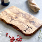 Personalised Monogram Olive Wood Cheese Board