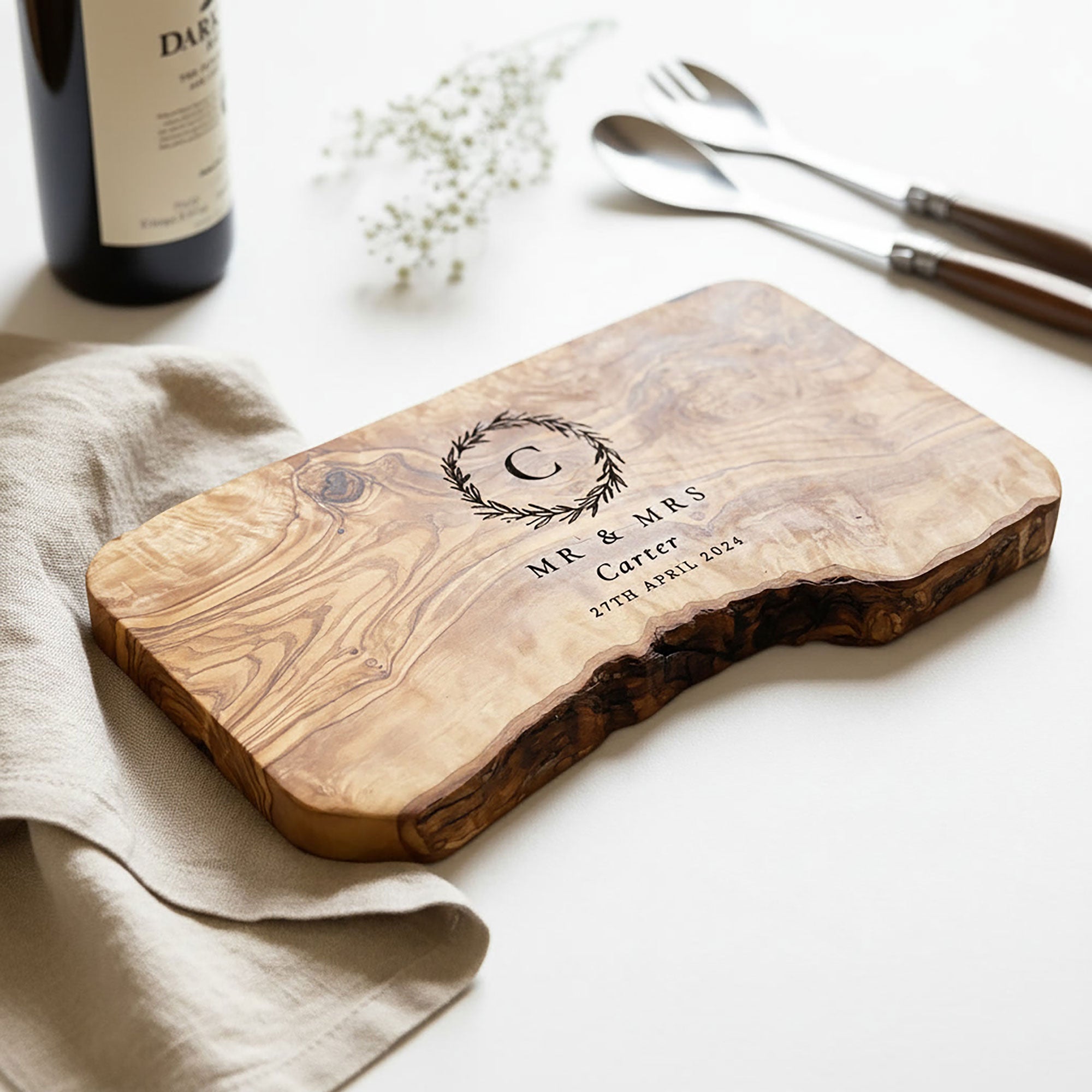 Personalised Rustic Wedding Cheeseboard
