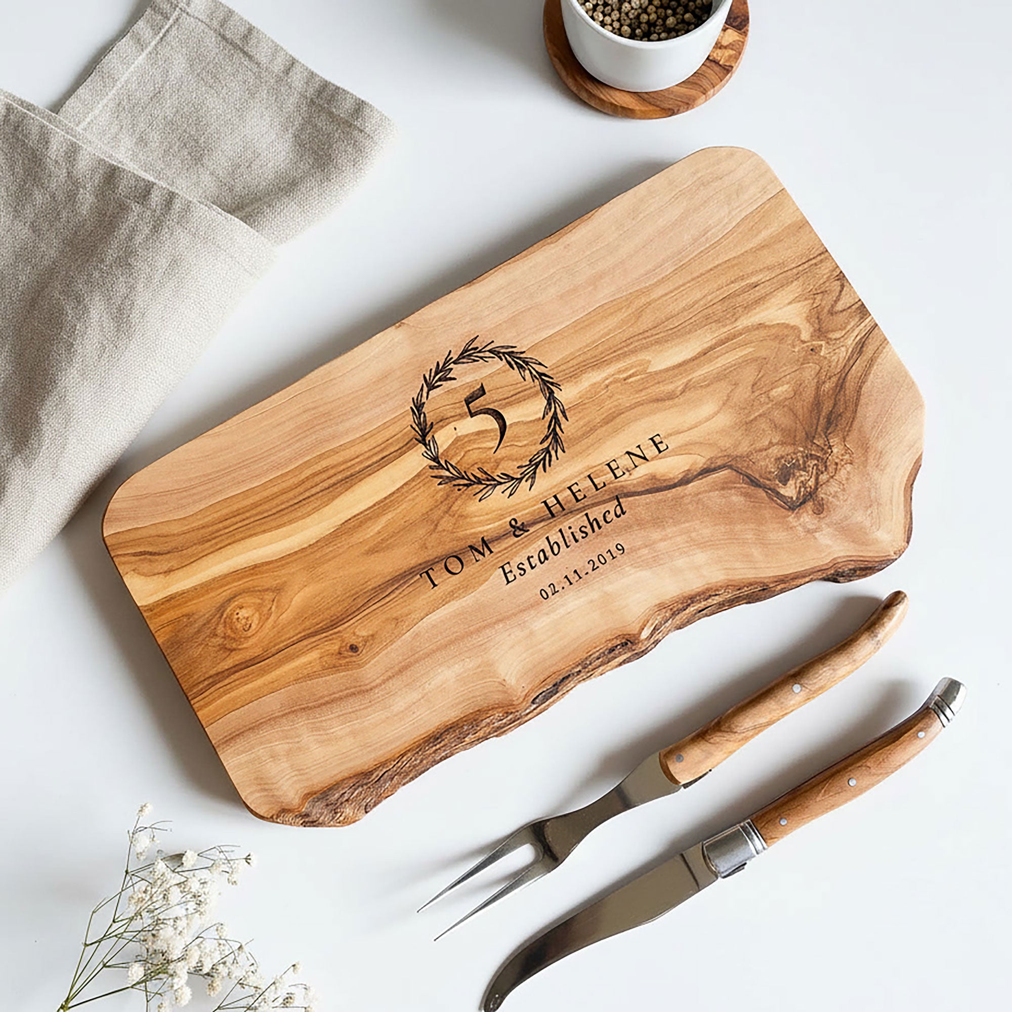 Personalised Rustic Wedding Cheeseboard