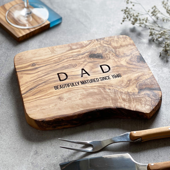 Personalised Natural Edge Custom Cheeseboard Gift