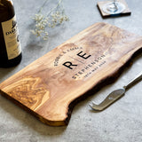 Personalised Natural Edge Custom Cheeseboard