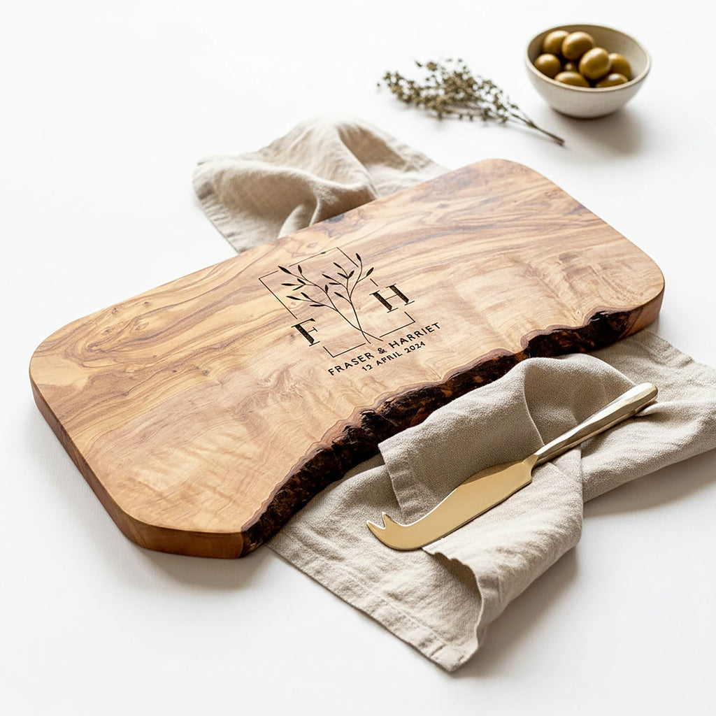 Personalised Live Edge Custom Cheeseboard Gift