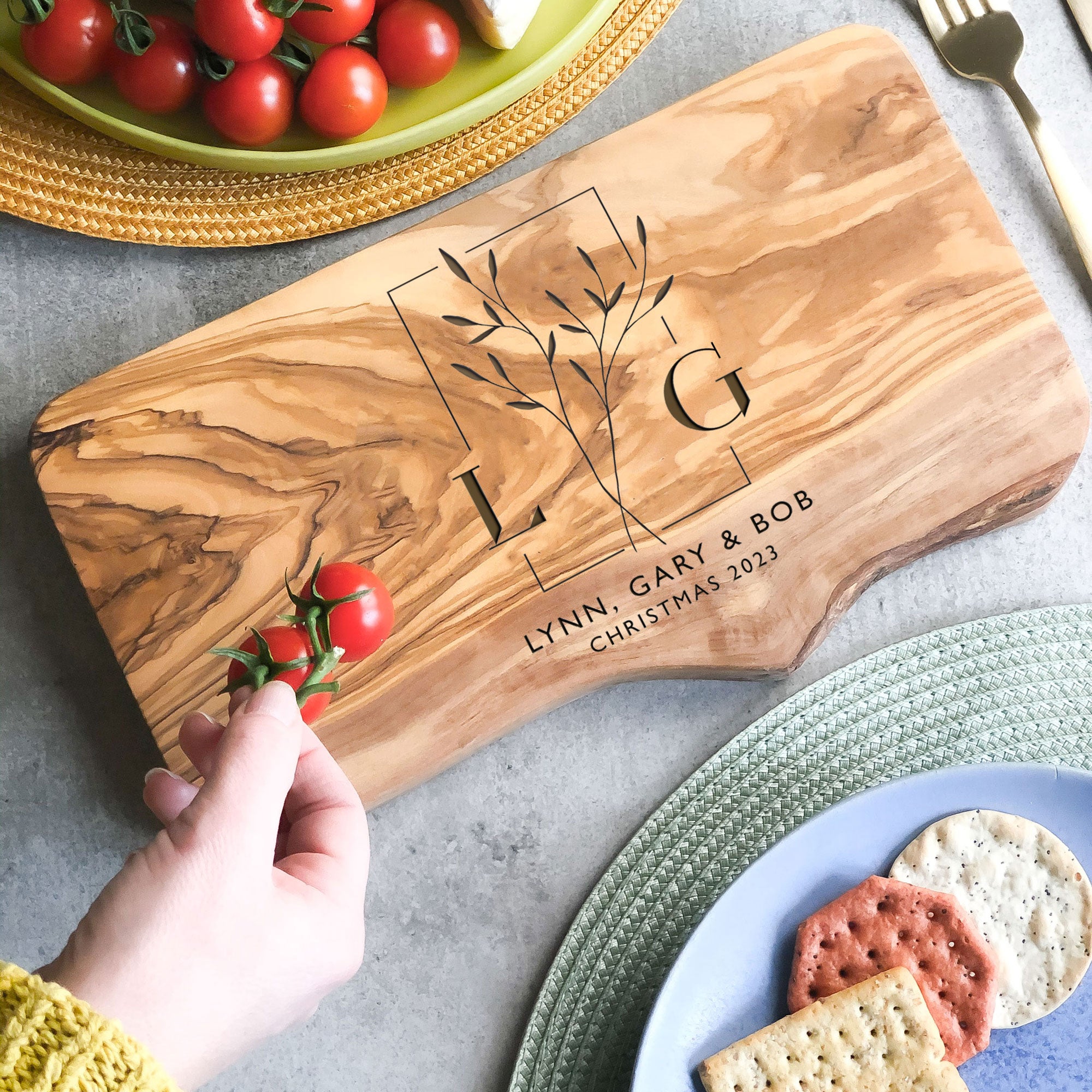 Personalised Live Edge Custom Cheeseboard Gift