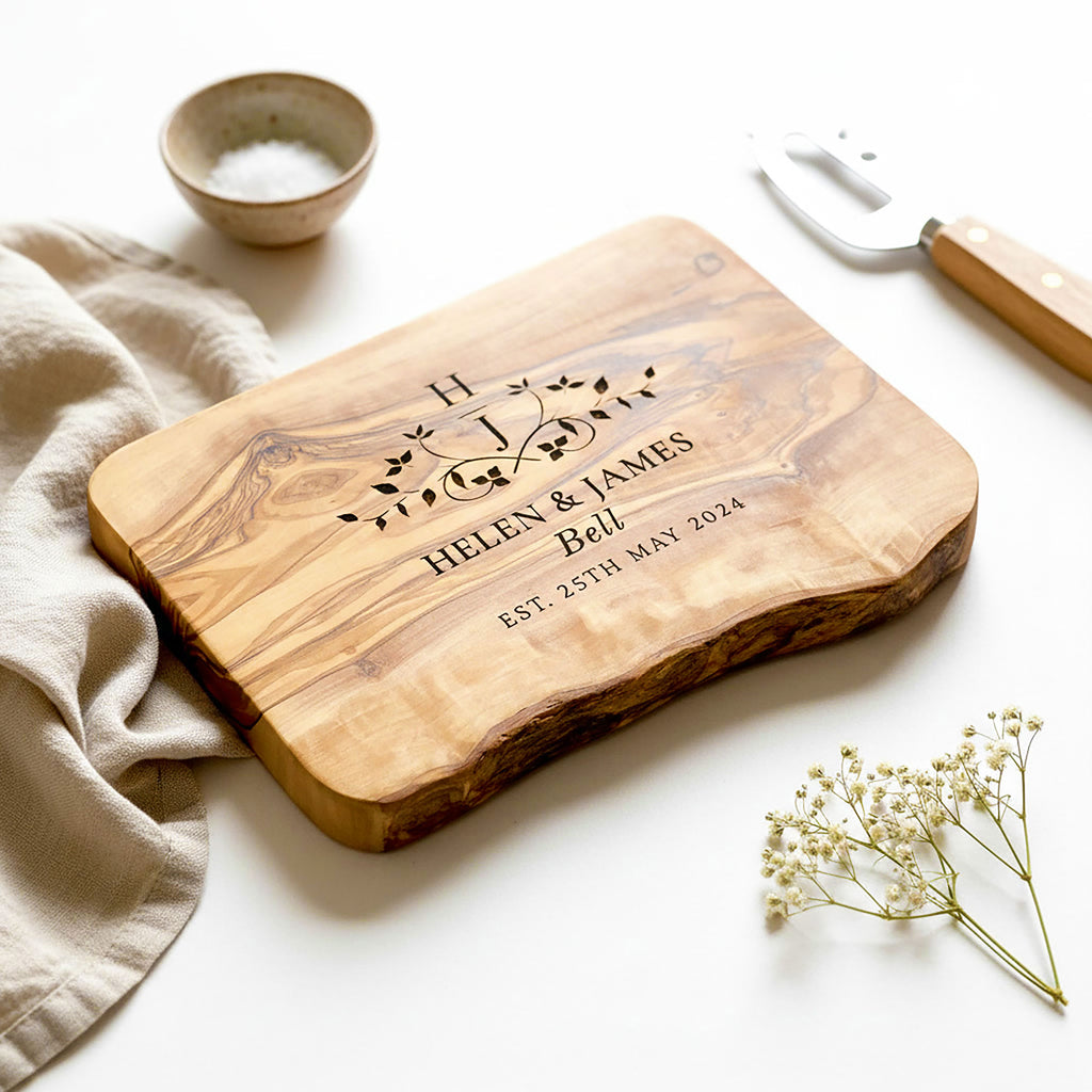 Personalised Olivewood Cheeseboard