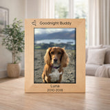 personalised pet photo frame engraved wooden memory keepsake
