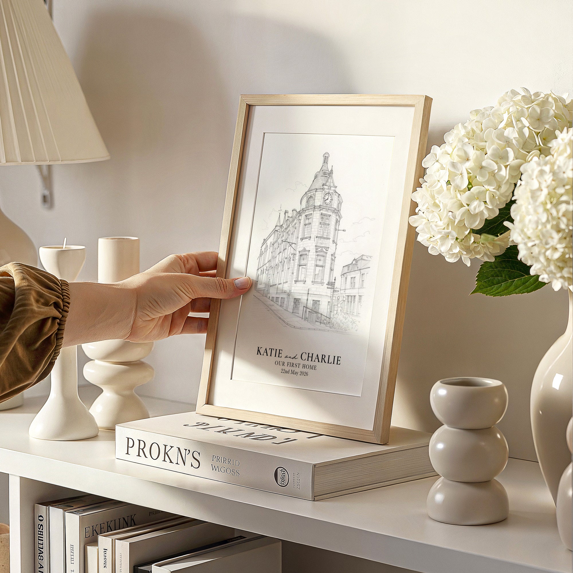 Personalised Fine Line Pencil Sketch Venue Print
