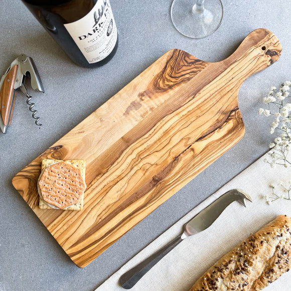 Large Mediterranean Olive Wood Cheese, Serving, Charcuterie Board