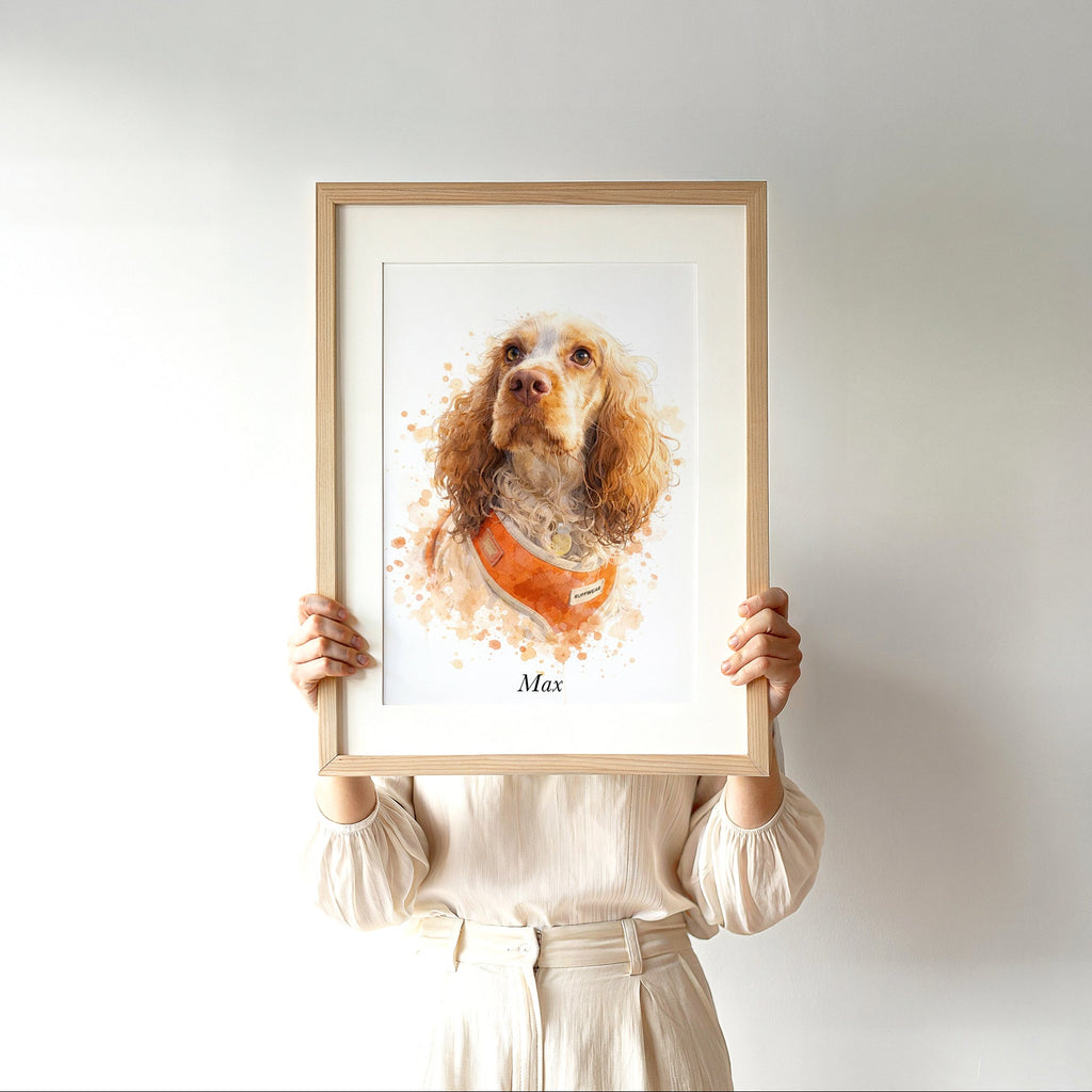 Personalised Watercolour Horse, Dog or any Pet Portrait Print