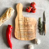 Engraved Handwritten Family Recipe Board