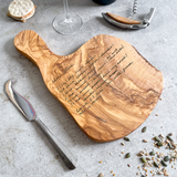 Engraved Handwritten Family Recipe Board