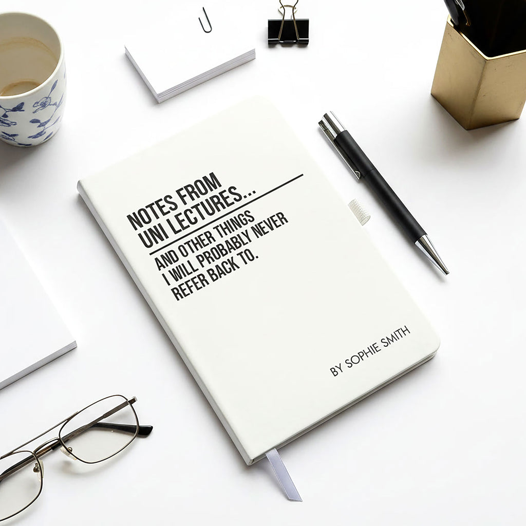 Funny Personalised "Notes From Uni Lectures..." Notebook