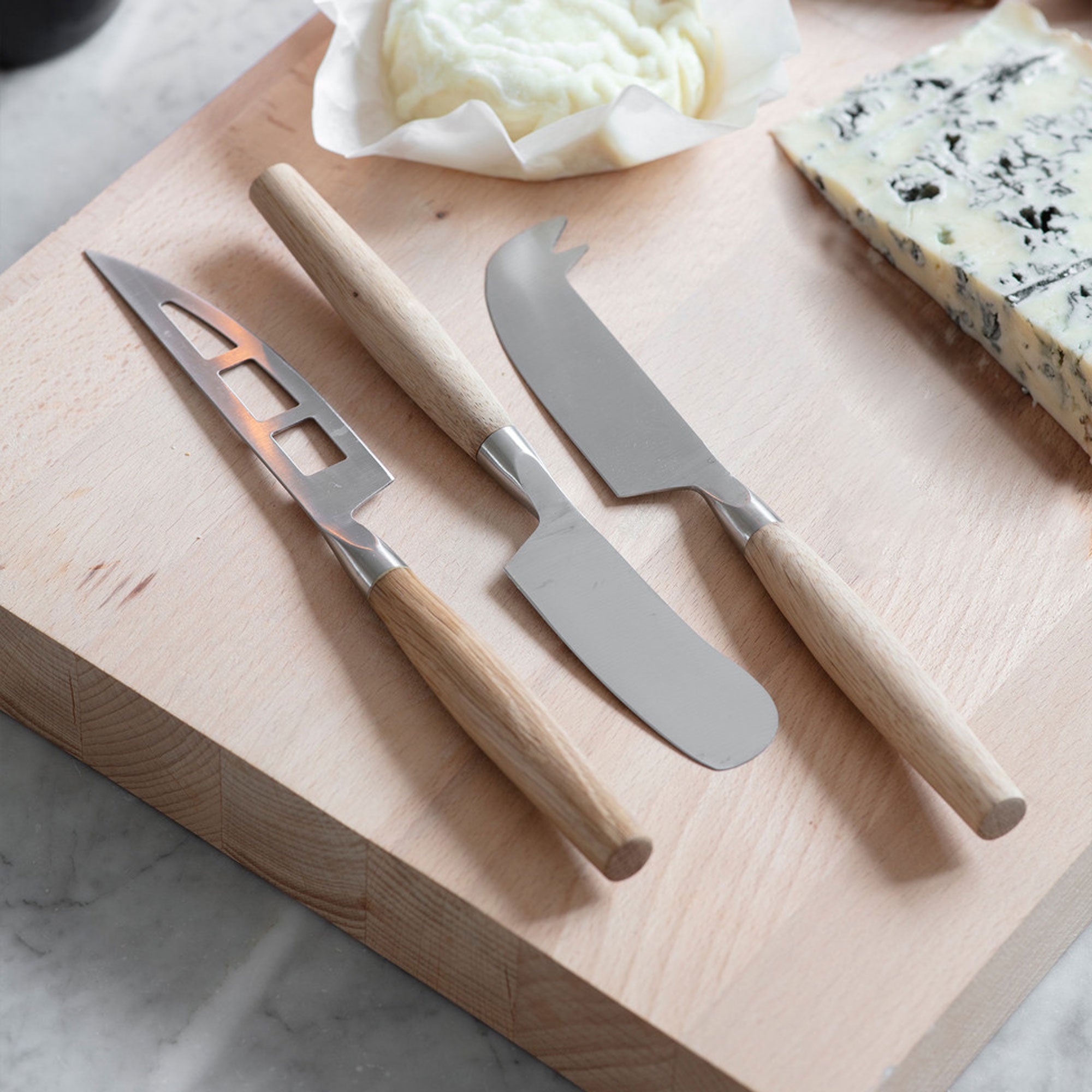 Cheese Knife Set - Oak Handles