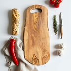 Rustic Olive Wood Handled Serving Board