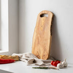 Rustic Olive Wood Handled Serving Board